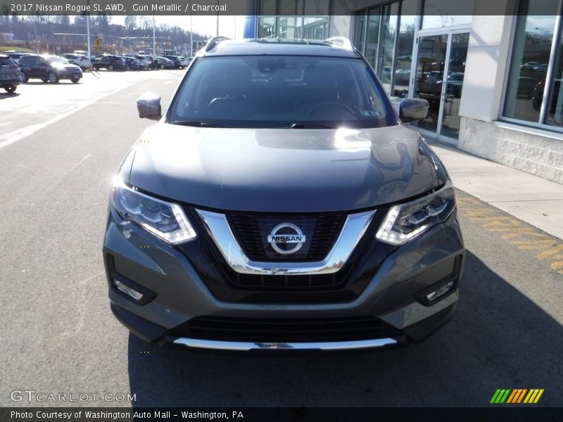 Gun Metallic / Charcoal 2017 Nissan Rogue SL AWD