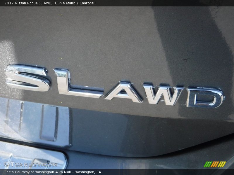 Gun Metallic / Charcoal 2017 Nissan Rogue SL AWD