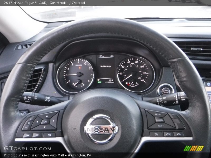 Gun Metallic / Charcoal 2017 Nissan Rogue SL AWD