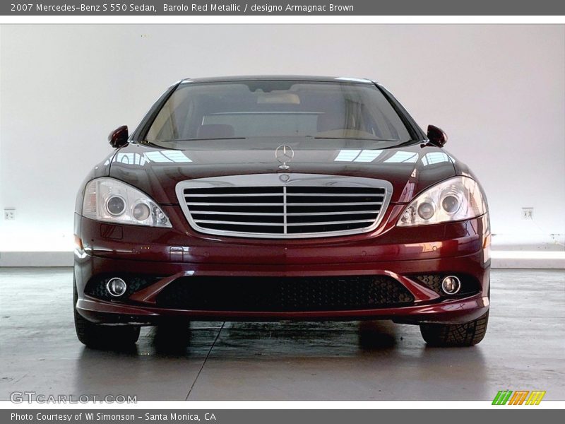 Barolo Red Metallic / designo Armagnac Brown 2007 Mercedes-Benz S 550 Sedan
