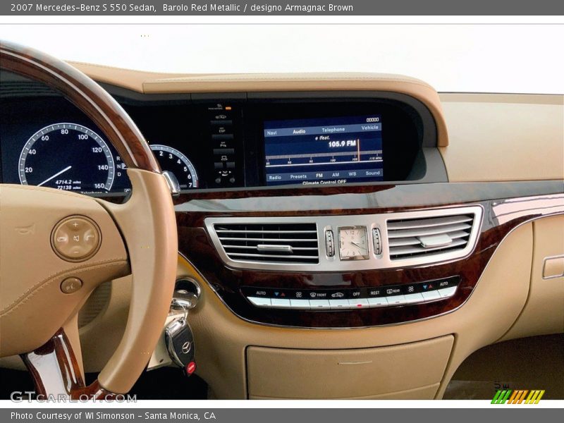 Barolo Red Metallic / designo Armagnac Brown 2007 Mercedes-Benz S 550 Sedan