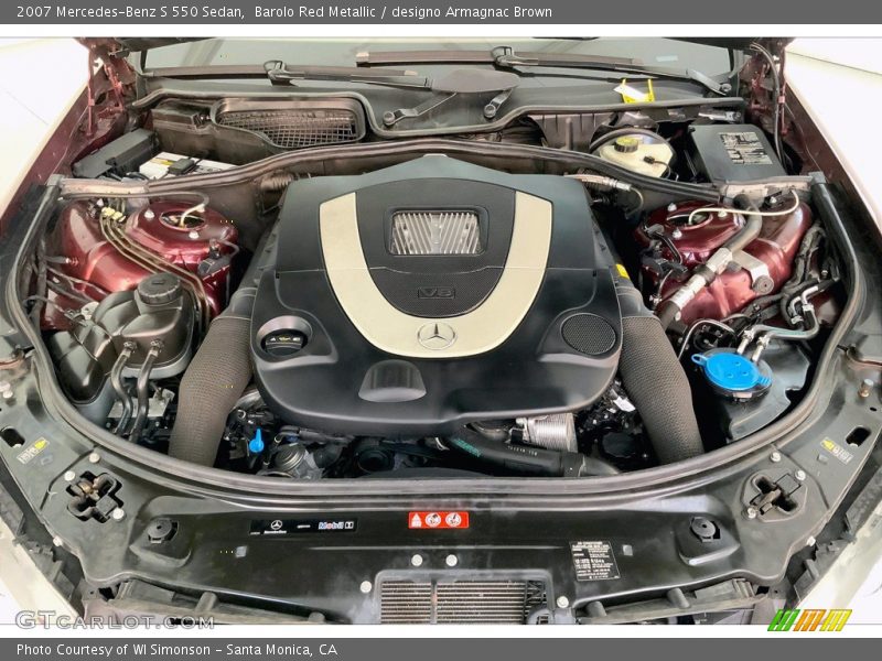 Barolo Red Metallic / designo Armagnac Brown 2007 Mercedes-Benz S 550 Sedan