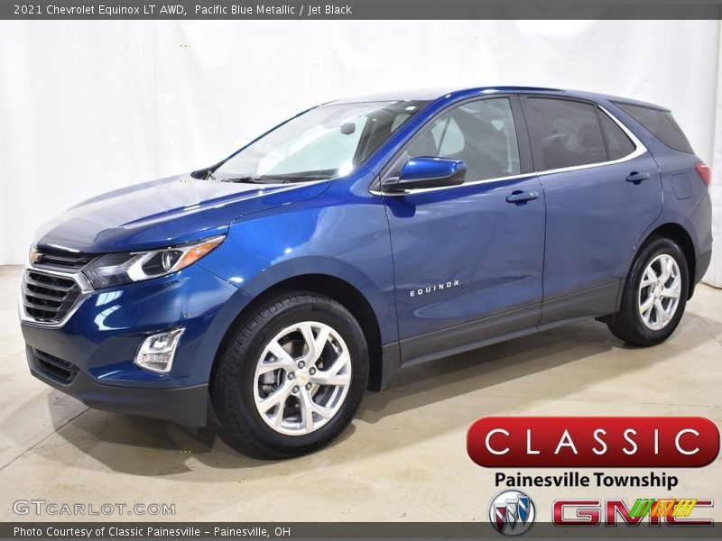 Pacific Blue Metallic / Jet Black 2021 Chevrolet Equinox LT AWD