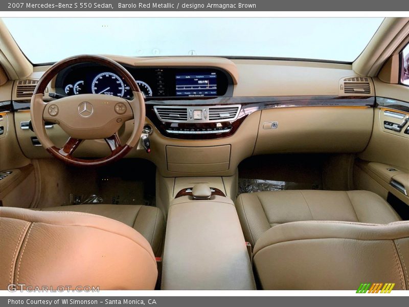 Barolo Red Metallic / designo Armagnac Brown 2007 Mercedes-Benz S 550 Sedan