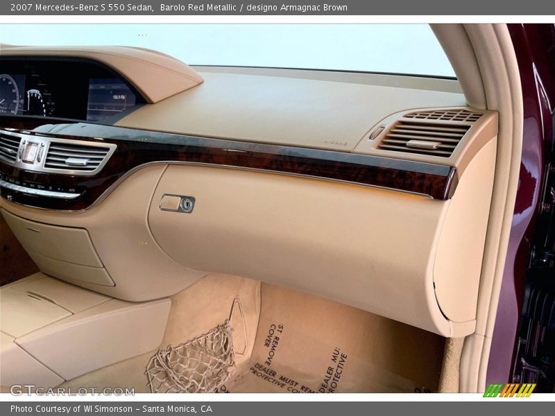 Barolo Red Metallic / designo Armagnac Brown 2007 Mercedes-Benz S 550 Sedan