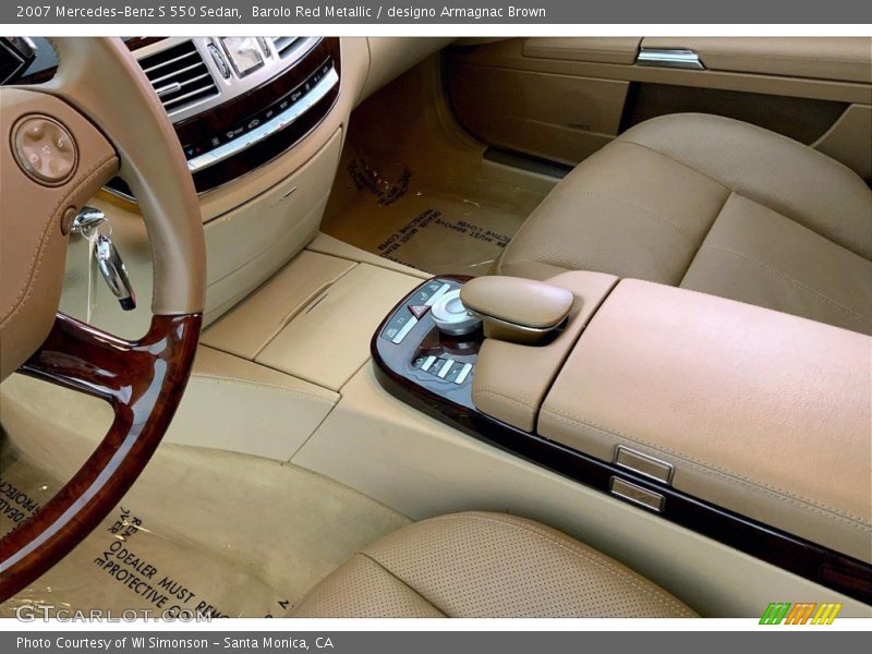 Barolo Red Metallic / designo Armagnac Brown 2007 Mercedes-Benz S 550 Sedan