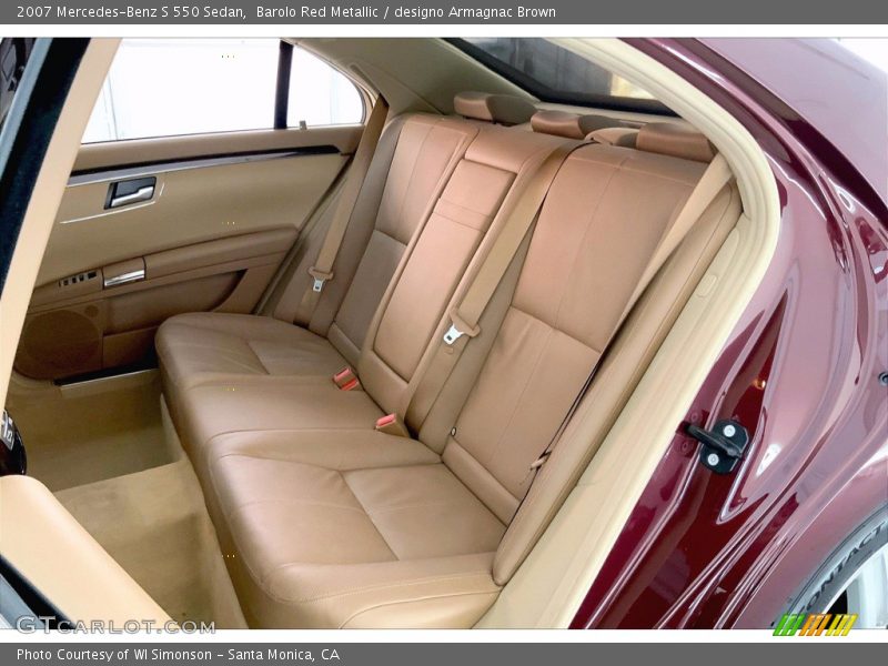 Barolo Red Metallic / designo Armagnac Brown 2007 Mercedes-Benz S 550 Sedan