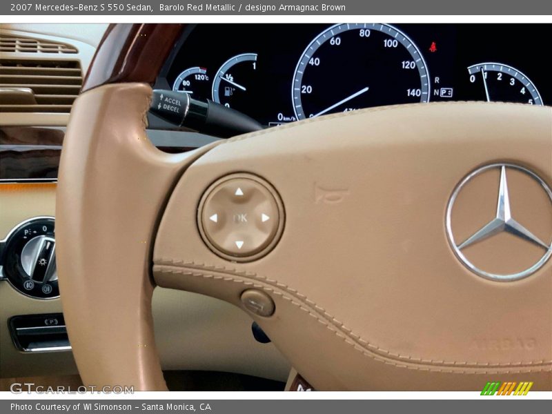 Barolo Red Metallic / designo Armagnac Brown 2007 Mercedes-Benz S 550 Sedan