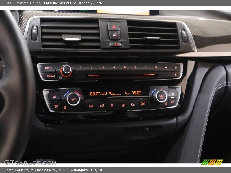 Controls of 2020 M4 Coupe