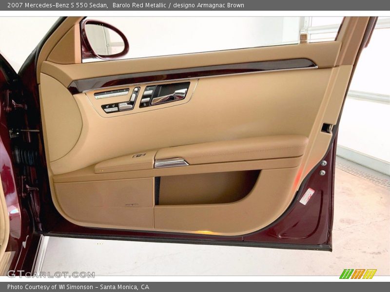 Barolo Red Metallic / designo Armagnac Brown 2007 Mercedes-Benz S 550 Sedan