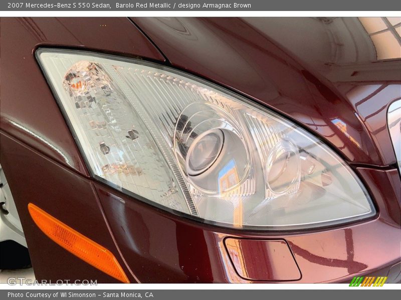 Barolo Red Metallic / designo Armagnac Brown 2007 Mercedes-Benz S 550 Sedan