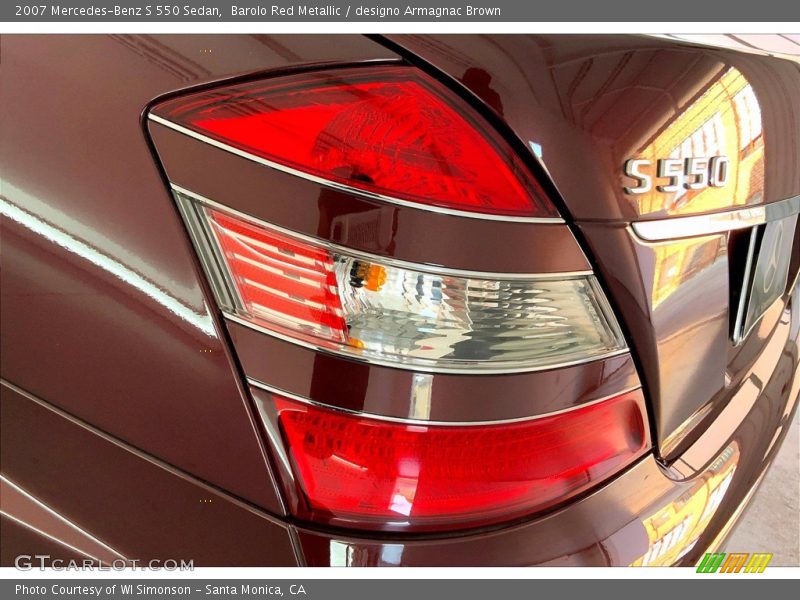Barolo Red Metallic / designo Armagnac Brown 2007 Mercedes-Benz S 550 Sedan