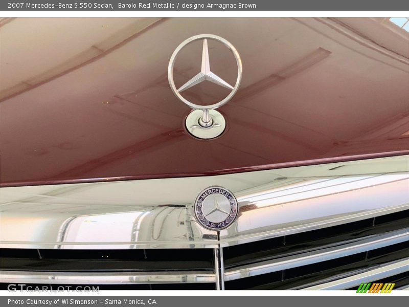 Barolo Red Metallic / designo Armagnac Brown 2007 Mercedes-Benz S 550 Sedan