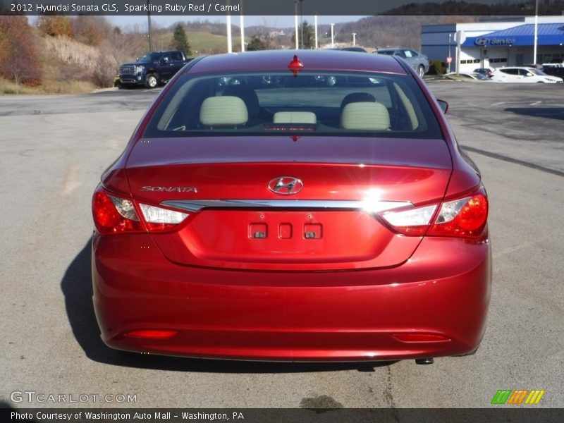 Sparkling Ruby Red / Camel 2012 Hyundai Sonata GLS