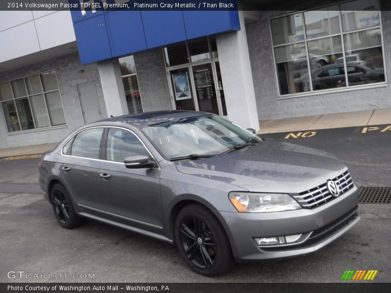 Platinum Gray Metallic / Titan Black 2014 Volkswagen Passat TDI SEL Premium