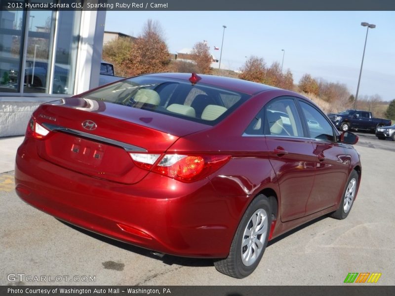 Sparkling Ruby Red / Camel 2012 Hyundai Sonata GLS