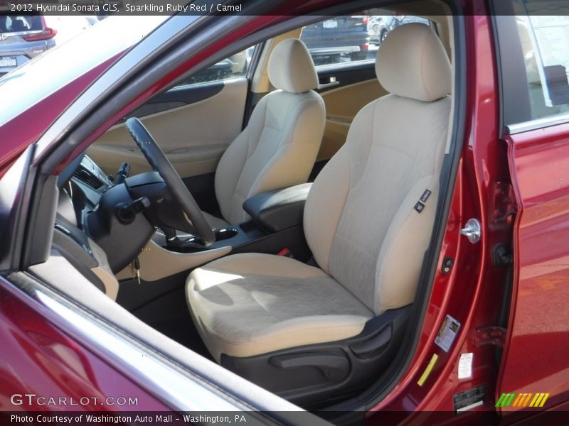 Sparkling Ruby Red / Camel 2012 Hyundai Sonata GLS