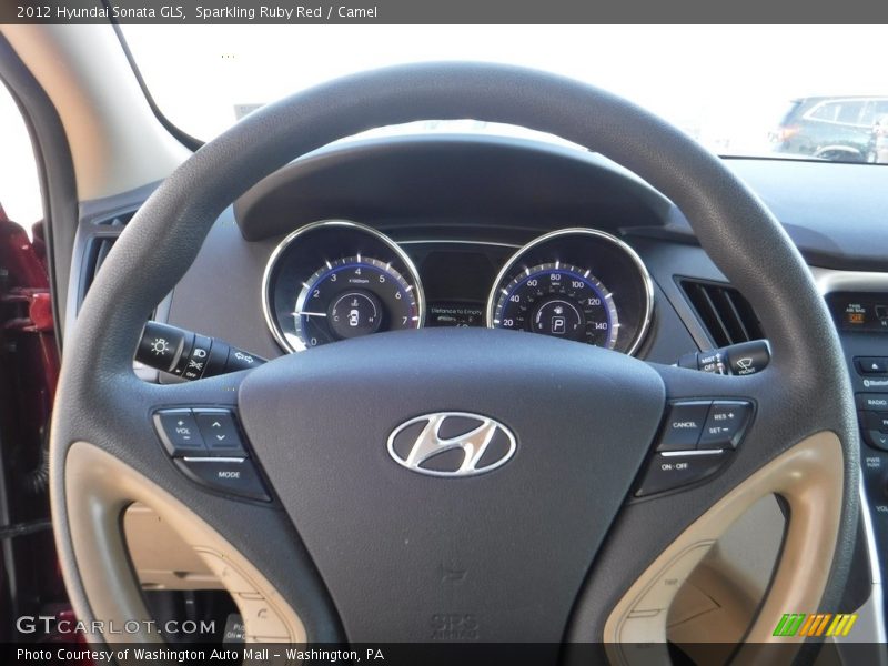 Sparkling Ruby Red / Camel 2012 Hyundai Sonata GLS