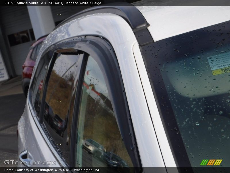 Monaco White / Beige 2019 Hyundai Santa Fe XL SE AWD