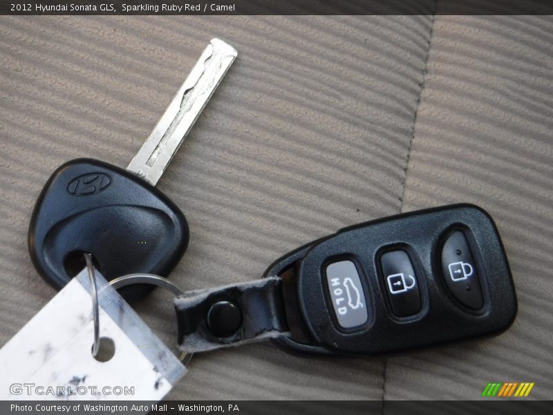 Sparkling Ruby Red / Camel 2012 Hyundai Sonata GLS
