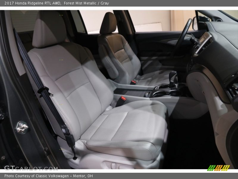 Forest Mist Metallic / Gray 2017 Honda Ridgeline RTL AWD