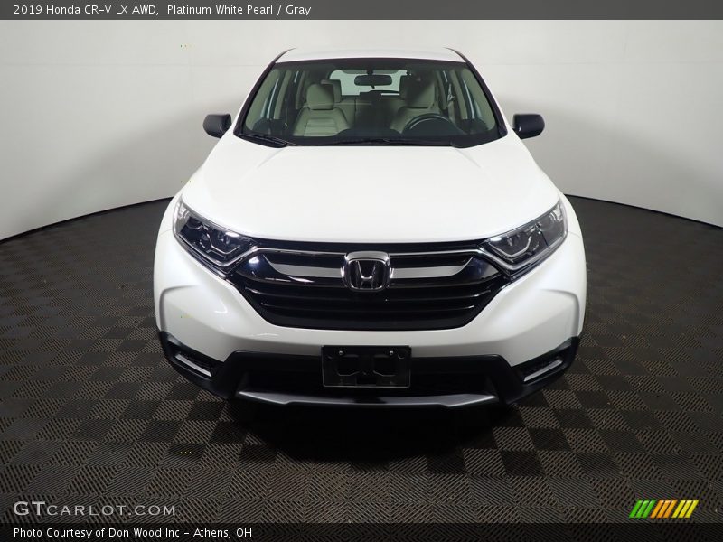 Platinum White Pearl / Gray 2019 Honda CR-V LX AWD