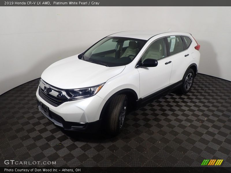 Platinum White Pearl / Gray 2019 Honda CR-V LX AWD