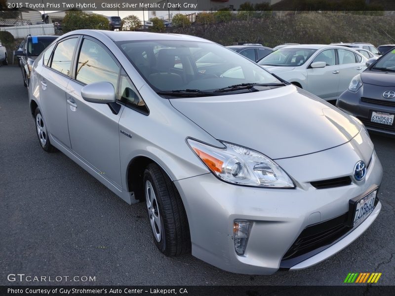 Classic Silver Metallic / Dark Gray 2015 Toyota Prius Two Hybrid