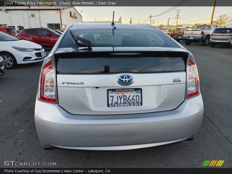 Classic Silver Metallic / Dark Gray 2015 Toyota Prius Two Hybrid