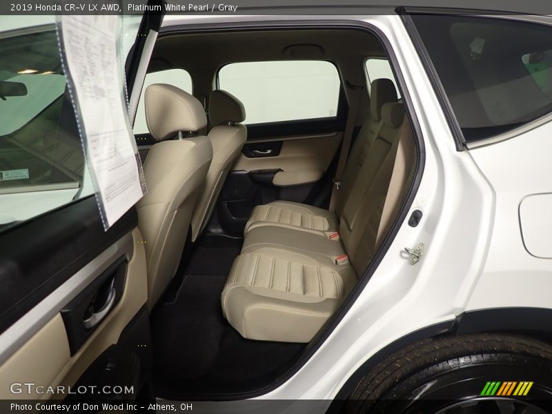 Platinum White Pearl / Gray 2019 Honda CR-V LX AWD