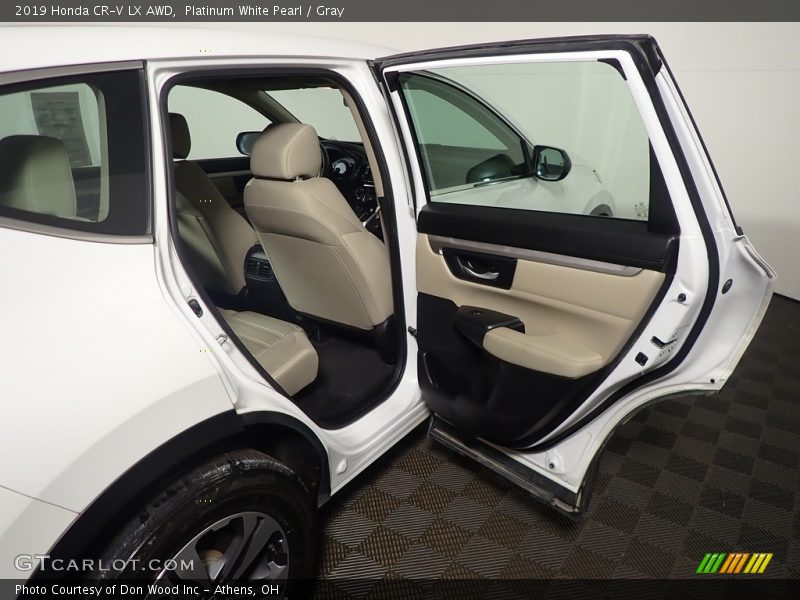 Platinum White Pearl / Gray 2019 Honda CR-V LX AWD