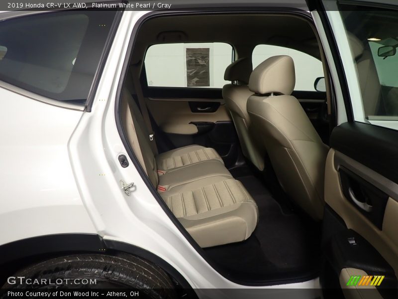 Platinum White Pearl / Gray 2019 Honda CR-V LX AWD