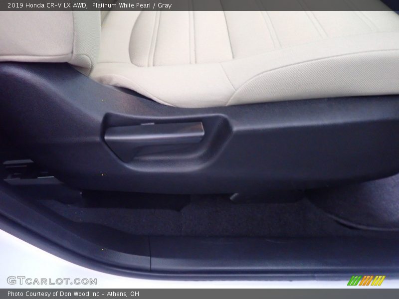 Platinum White Pearl / Gray 2019 Honda CR-V LX AWD