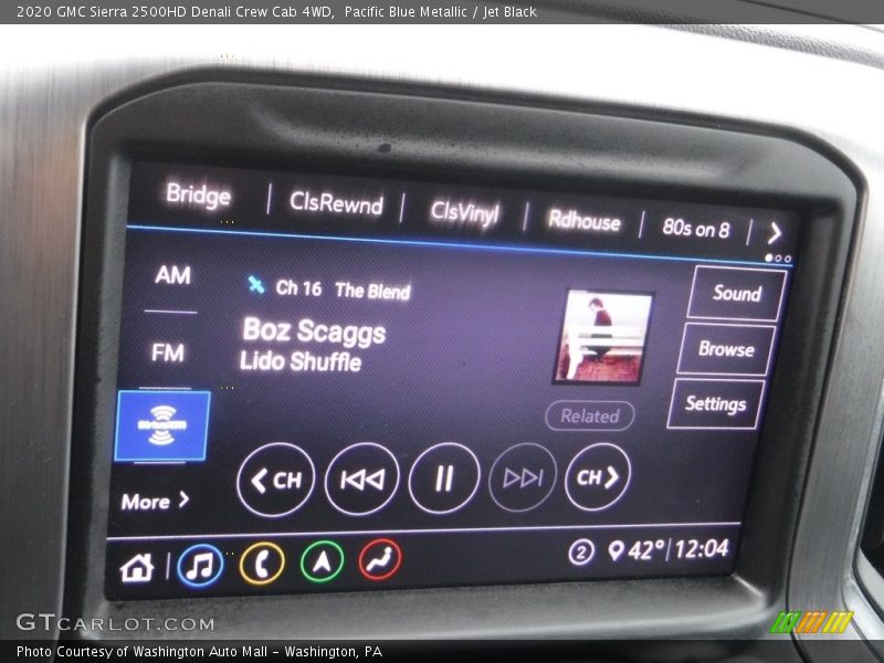 Pacific Blue Metallic / Jet Black 2020 GMC Sierra 2500HD Denali Crew Cab 4WD