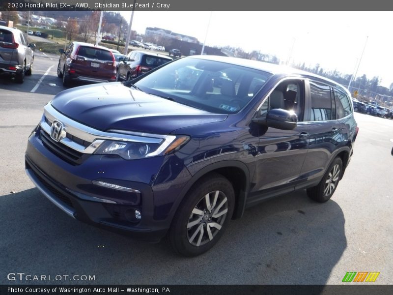 Obsidian Blue Pearl / Gray 2020 Honda Pilot EX-L AWD