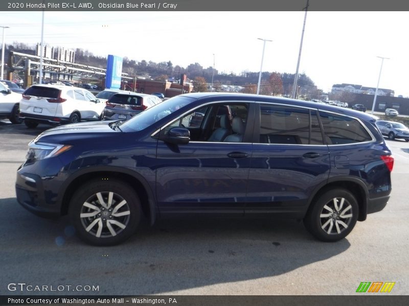 Obsidian Blue Pearl / Gray 2020 Honda Pilot EX-L AWD