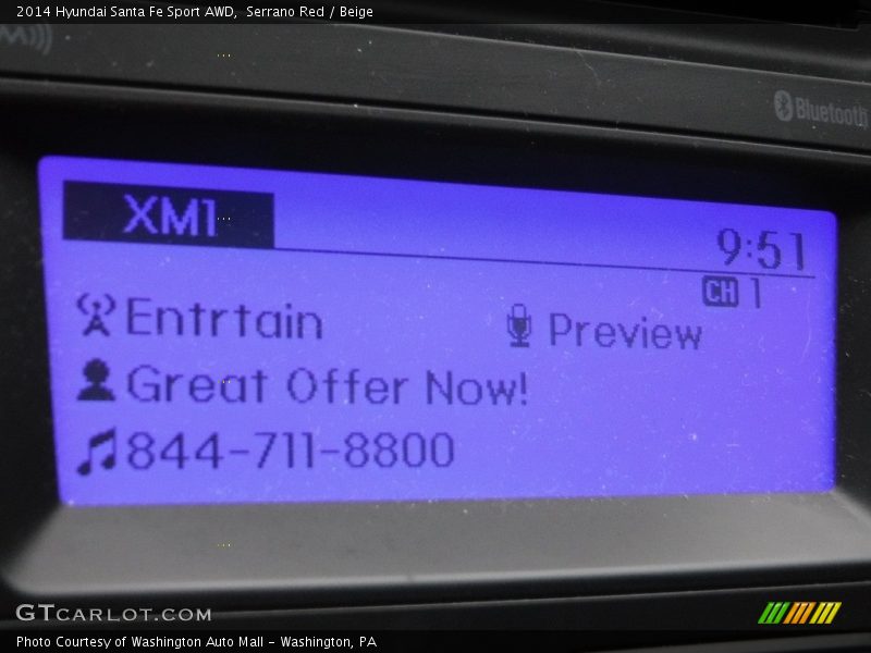 Serrano Red / Beige 2014 Hyundai Santa Fe Sport AWD