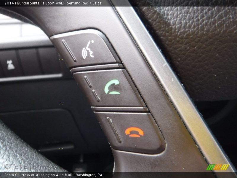 Serrano Red / Beige 2014 Hyundai Santa Fe Sport AWD