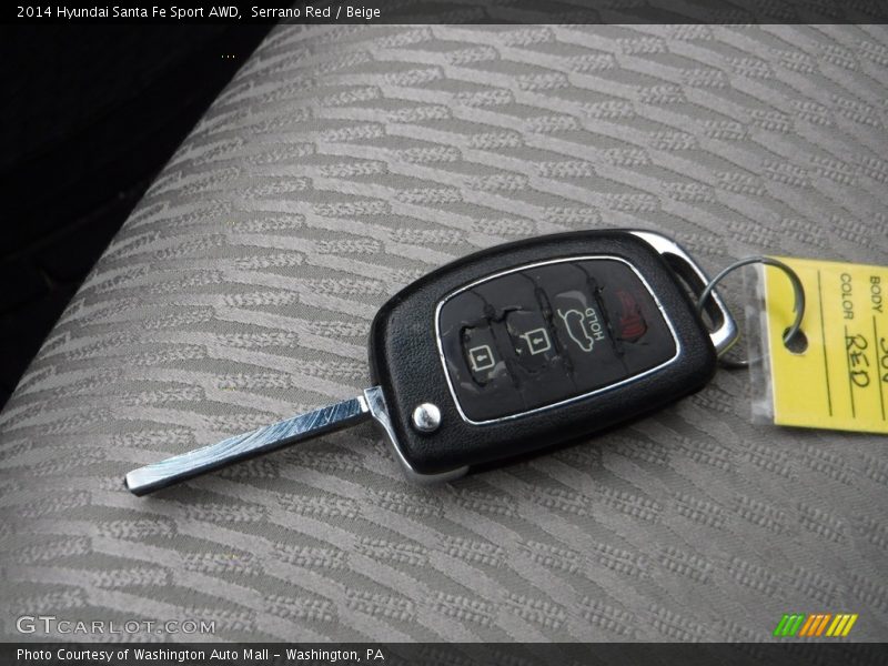 Serrano Red / Beige 2014 Hyundai Santa Fe Sport AWD