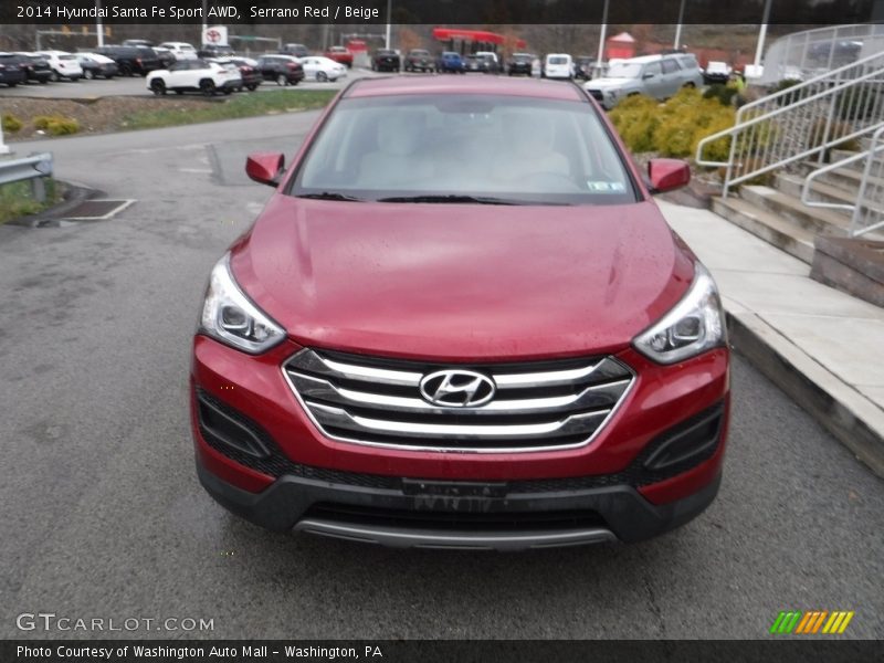 Serrano Red / Beige 2014 Hyundai Santa Fe Sport AWD