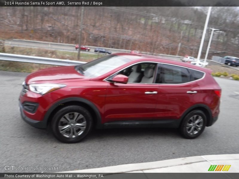 Serrano Red / Beige 2014 Hyundai Santa Fe Sport AWD