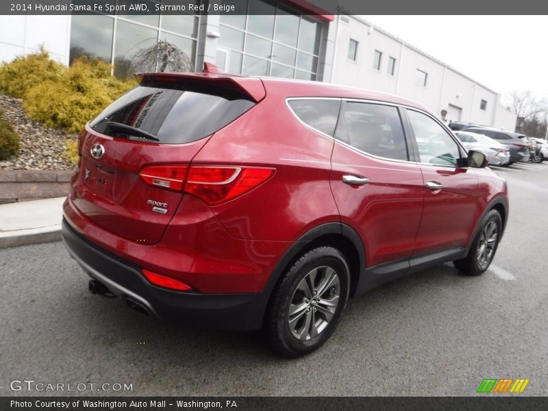 Serrano Red / Beige 2014 Hyundai Santa Fe Sport AWD
