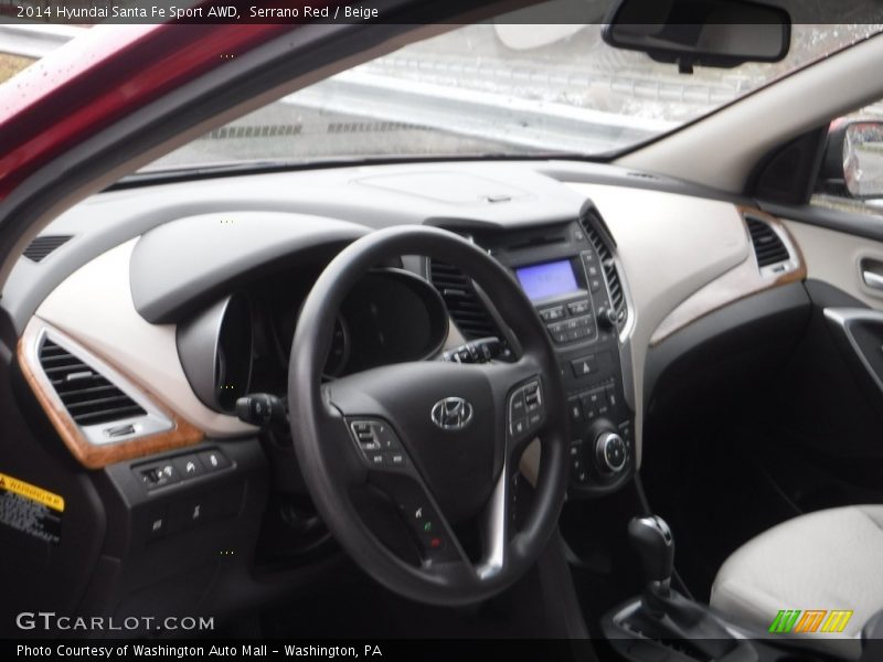 Serrano Red / Beige 2014 Hyundai Santa Fe Sport AWD