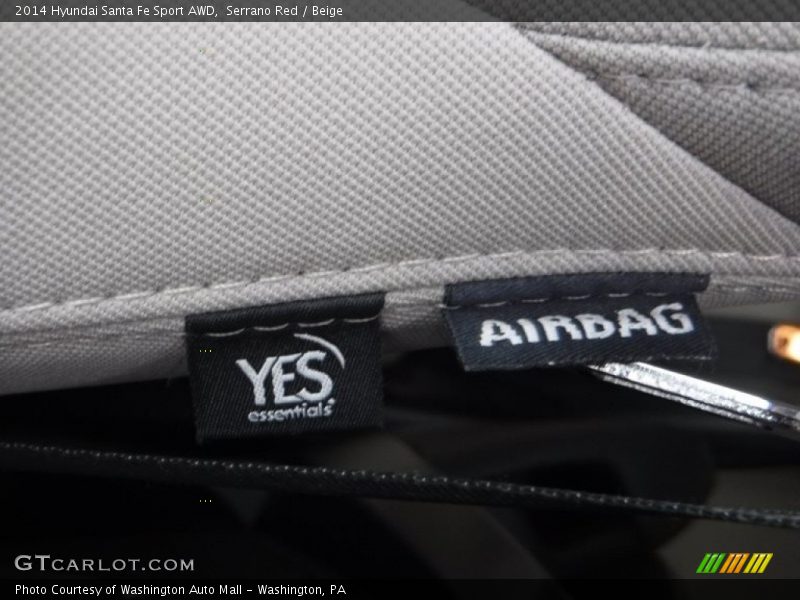 Serrano Red / Beige 2014 Hyundai Santa Fe Sport AWD