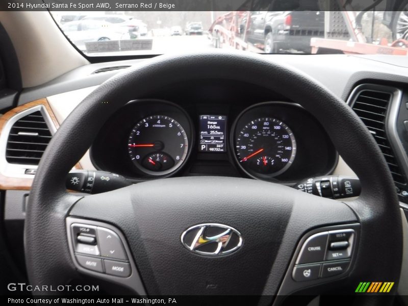 Serrano Red / Beige 2014 Hyundai Santa Fe Sport AWD