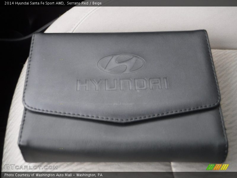 Serrano Red / Beige 2014 Hyundai Santa Fe Sport AWD