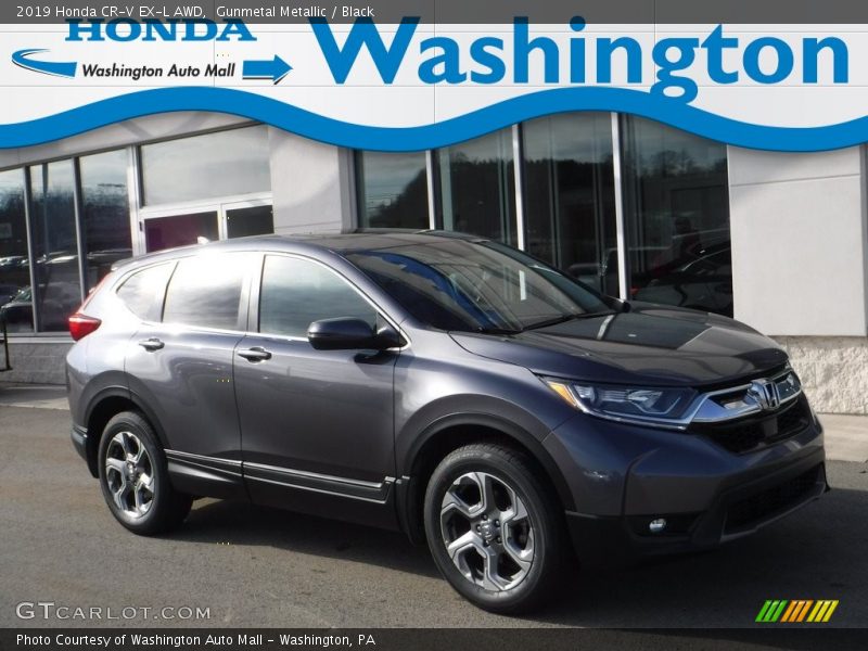 Gunmetal Metallic / Black 2019 Honda CR-V EX-L AWD