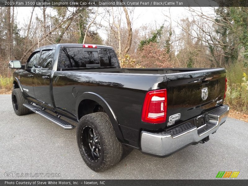Diamond Black Crystal Pearl / Black/Cattle Tan 2019 Ram 3500 Laramie Longhorn Crew Cab 4x4