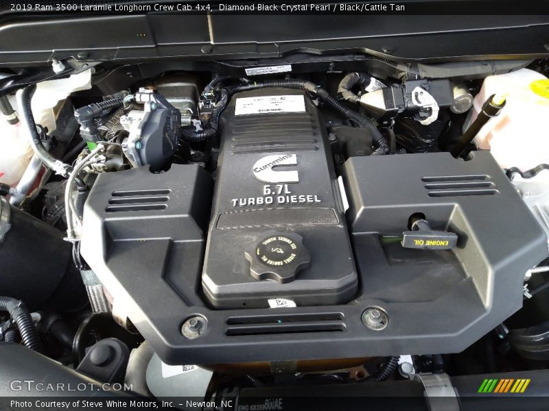 Diamond Black Crystal Pearl / Black/Cattle Tan 2019 Ram 3500 Laramie Longhorn Crew Cab 4x4
