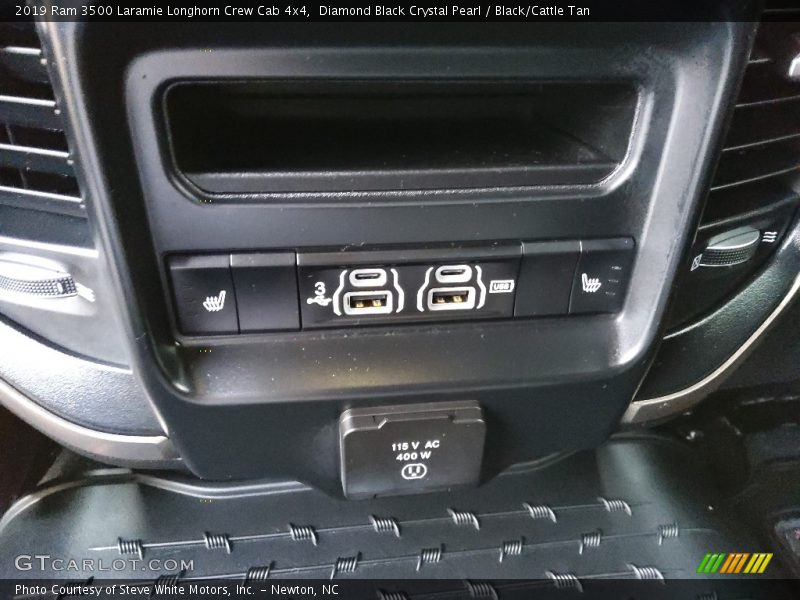 Diamond Black Crystal Pearl / Black/Cattle Tan 2019 Ram 3500 Laramie Longhorn Crew Cab 4x4